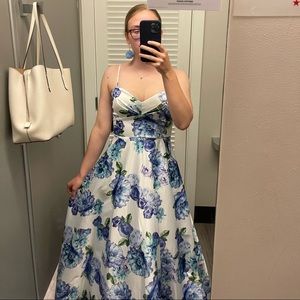 Floor length floral gown